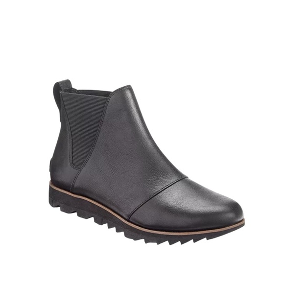 Sorel Waterproof Leather Harlow Chelsea Boot Ankle Booties Black Size 6.5 - Picture 16 of 16